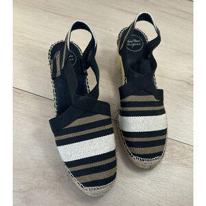 Toni Pons Tarbes' Espadrille Wedge Sandal Women Size EU41/ US 10 US Black Multi